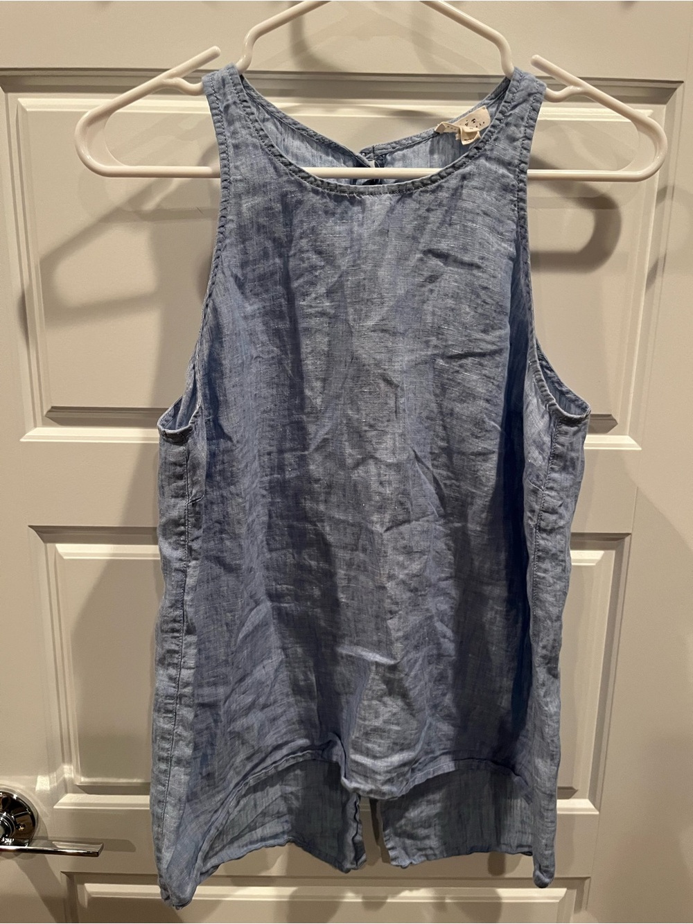 Soft Joie Light Blue Linen Racerback Tank-small